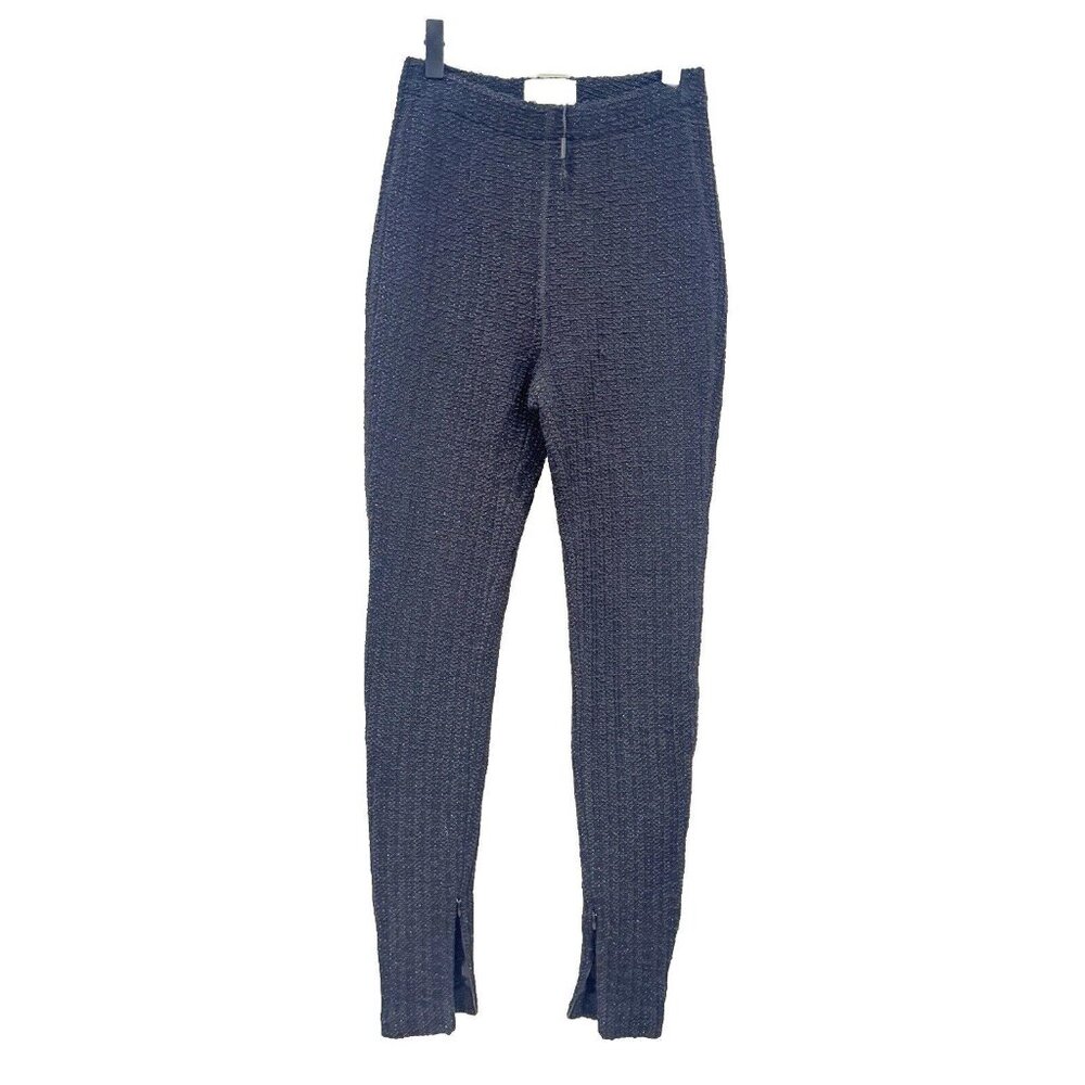 $395 St. John Womens Pants Slim Fit Pull On Knit Ankle‎ Zip Slit Size XS